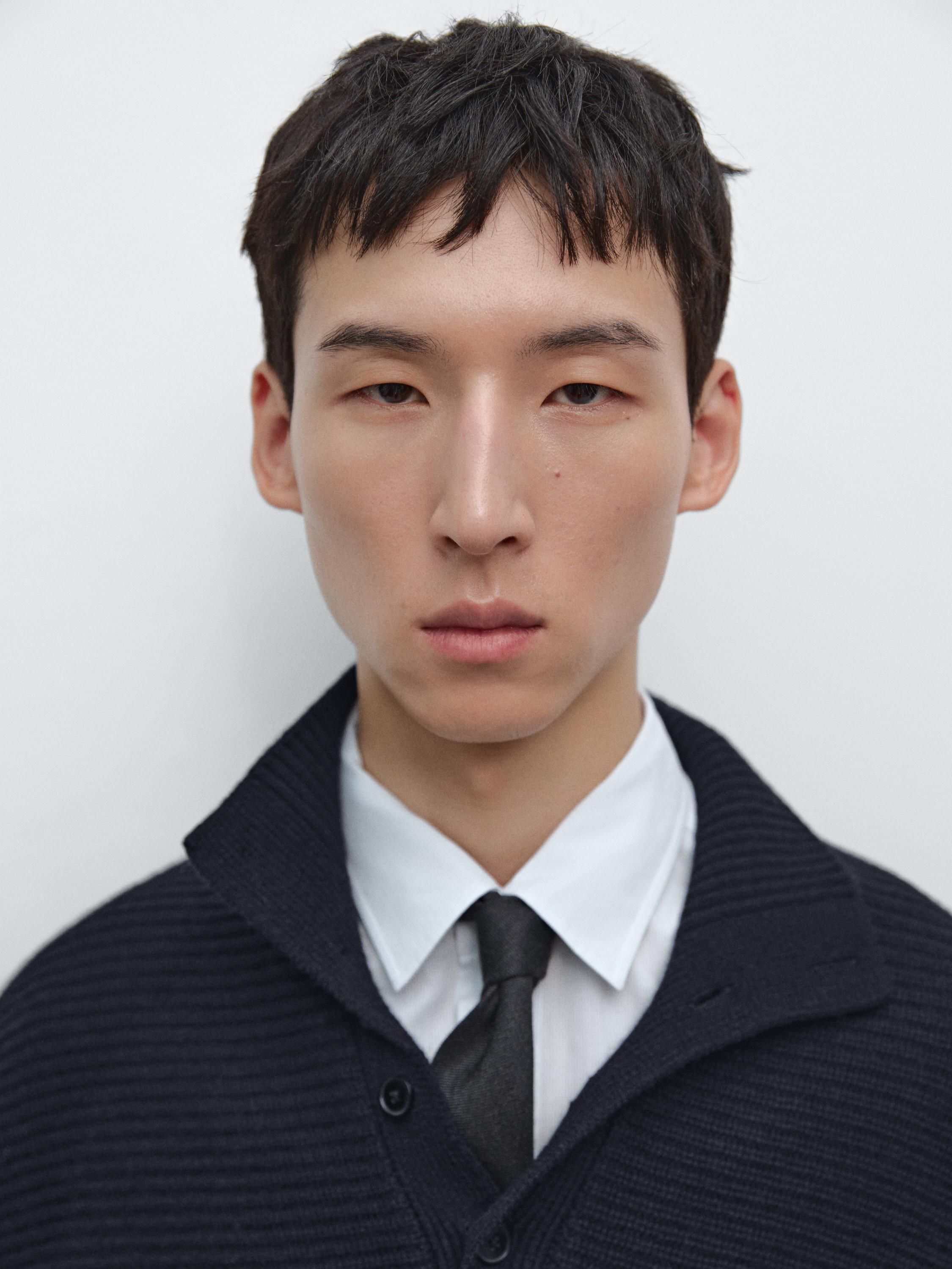 Pull en maille à col camionneur boutonné